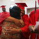 Some of the 11 students of the first and last graduating class of Livingston High School celebrating after their commencement June 3, 2008, in New Orleans. The school was set to close that summer with plans for a new elementary school to be built on the grounds.
Mario Tama/Getty Images